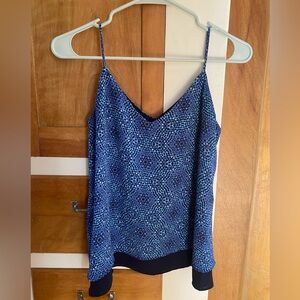 Flowy Blue Paper Crane Top Sleeveless